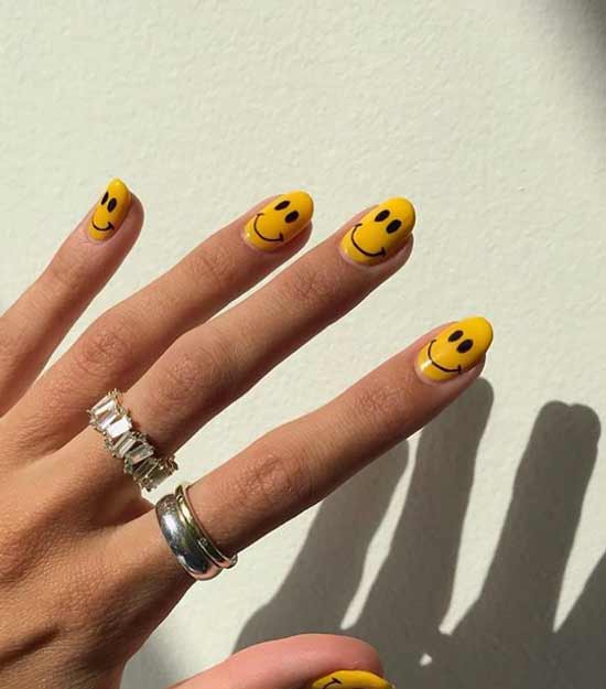 Yellow manicure