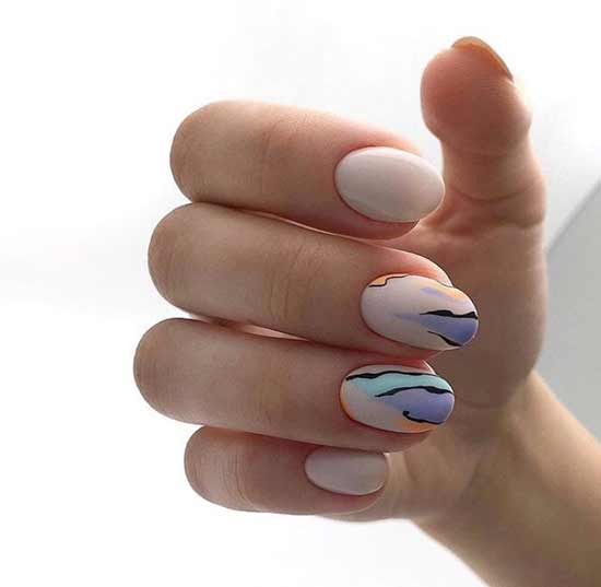 Delicate manicure spring-summer