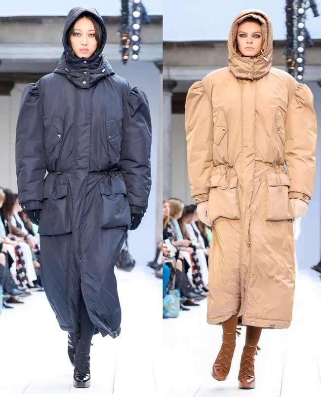 Puffy hooded coats