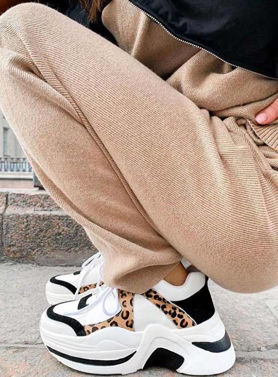 Animal print sneakers