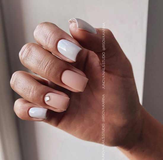 Manucure blanche 2021 : photo-design d'ongles, 100 belles nouveautés