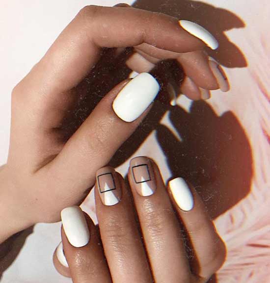 White matte manicure photo