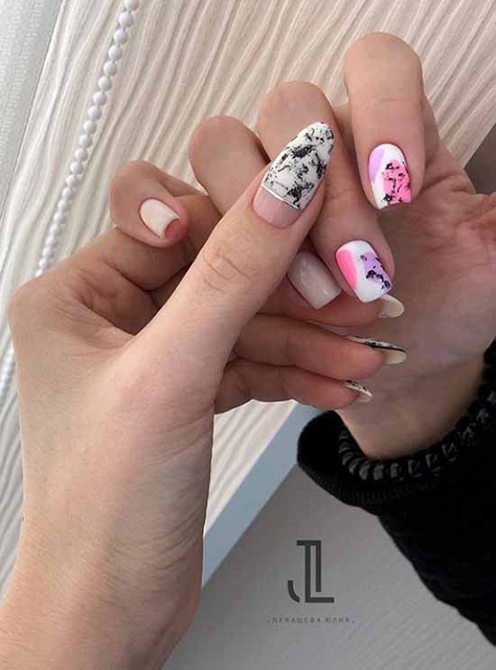 Manucure blanche 2021 : photo-design d'ongles, 100 belles nouveautés