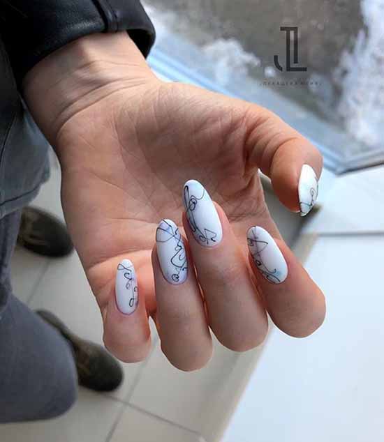 Manucure blanche 2021 : photo-design d'ongles, 100 belles nouveautés