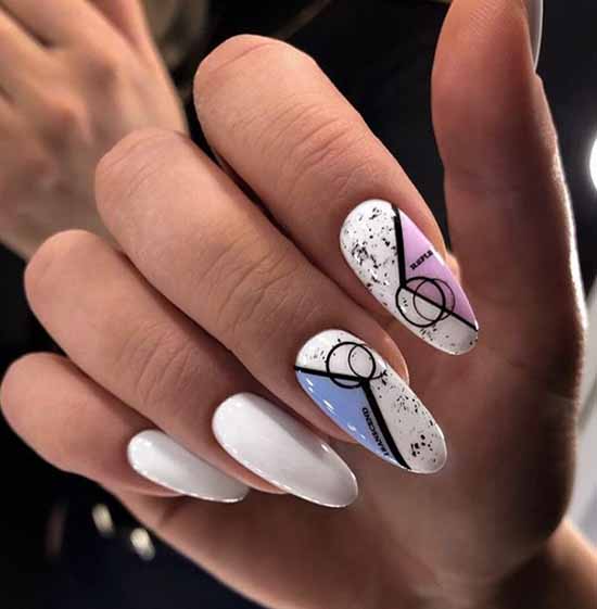 Manucure blanche 2021 : photo-design d'ongles, 100 belles nouveautés