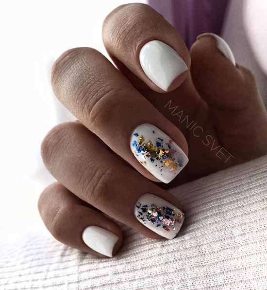 Manucure blanche 2021 : photo-design d'ongles, 100 belles nouveautés