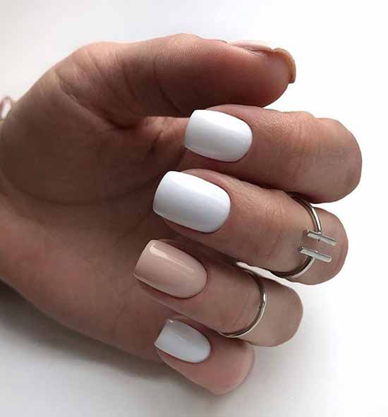 Manucure blanche 2021 : photo-design d'ongles, 100 belles nouveautés