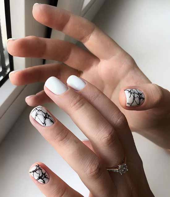 Manucure blanche 2021 : photo-design d'ongles, 100 belles nouveautés