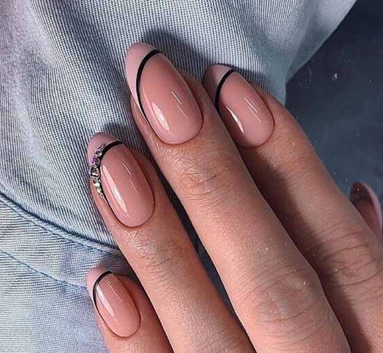 Nude nail design: 100 beautiful photo-novelties of manicure