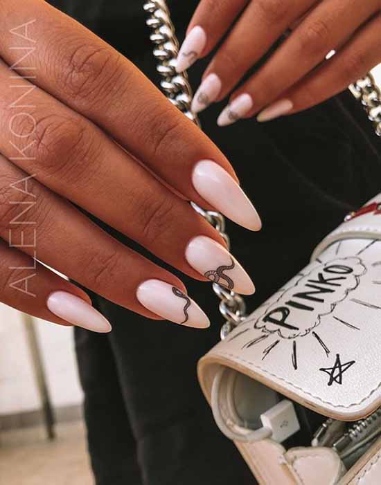 Nude nail design: 100 beautiful photo-novelties of manicure