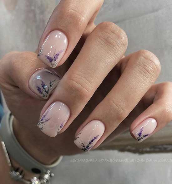 Provence style nail art