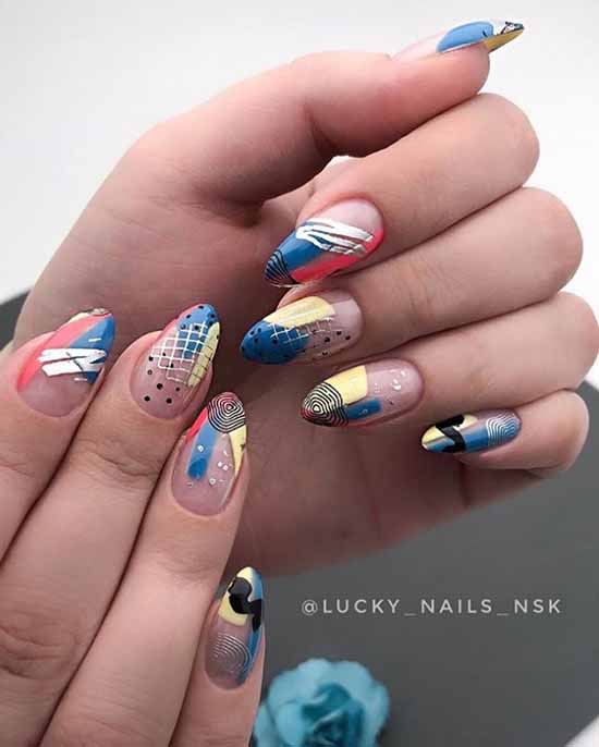 Nail design with a pattern: 101 photos, ideas, new manicure