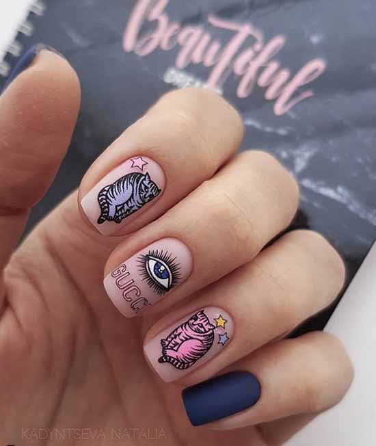 Nail design with a pattern: 101 photos, ideas, new manicure