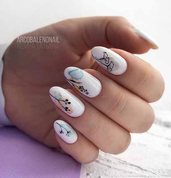 Nail design with a pattern: 101 photos, ideas, new manicure