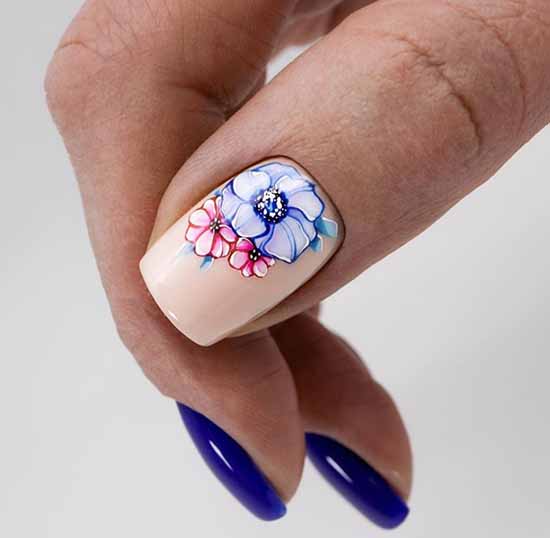 Nail design with a pattern: 101 photos, ideas, new manicure