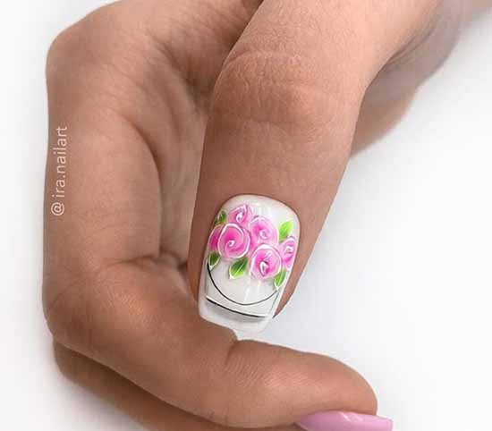 Nail design with a pattern: 101 photos, ideas, new manicure