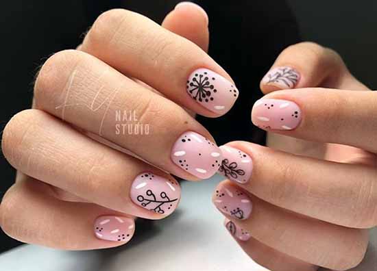 Nail design with a pattern: 101 photos, ideas, new manicure