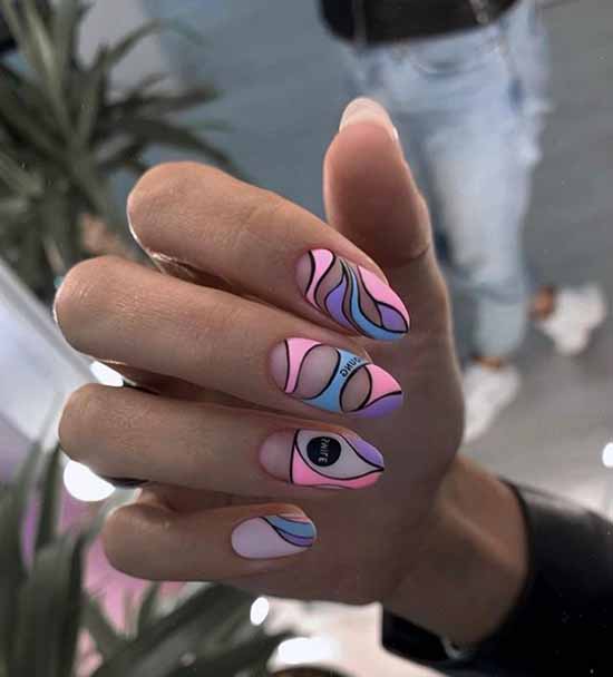 Nail design with a pattern: 101 photos, ideas, new manicure