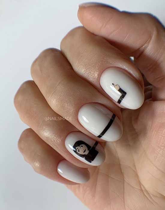 Nail design with a pattern: 101 photos, ideas, new manicure