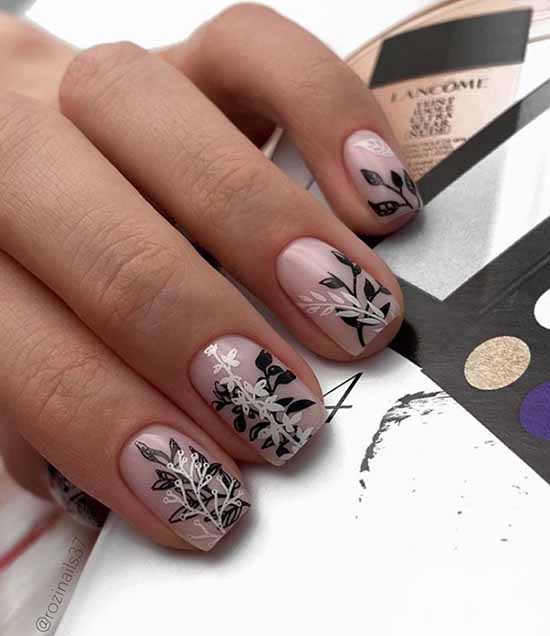 Nail design with a pattern: 101 photos, ideas, new manicure