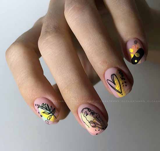 Nail design with a pattern: 101 photos, ideas, new manicure