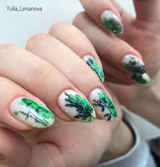 Nail design with a pattern: 101 photos, ideas, new manicure