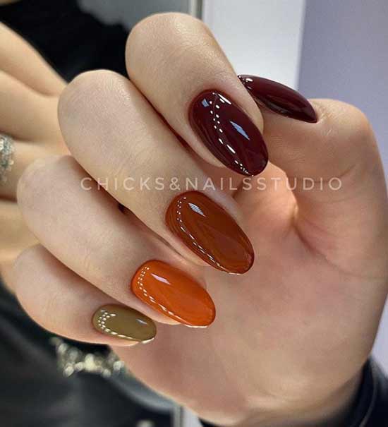 Brown manicure: photo with design, beautiful ideas