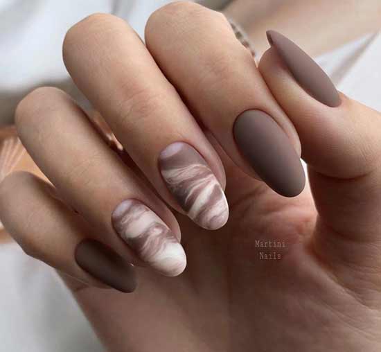 Matte brown with print