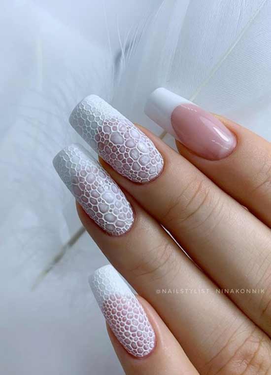 White foam manicure