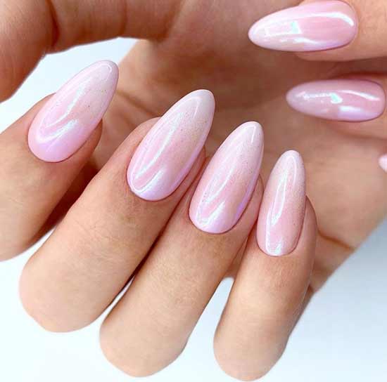 Delicate manicure long nails