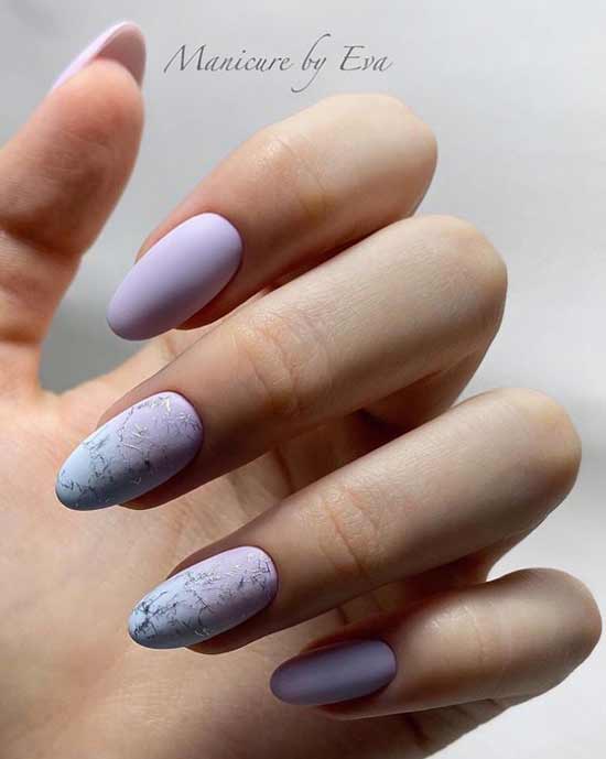 Delicate manicure for long nails