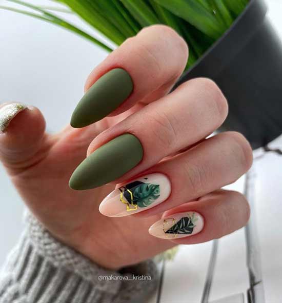 Beautiful green manicure