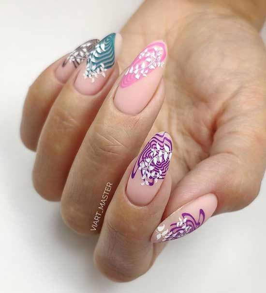 Beautiful stamping manicure