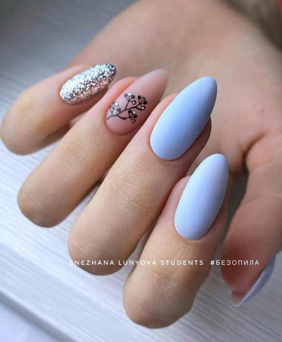 Beautiful blue manicure