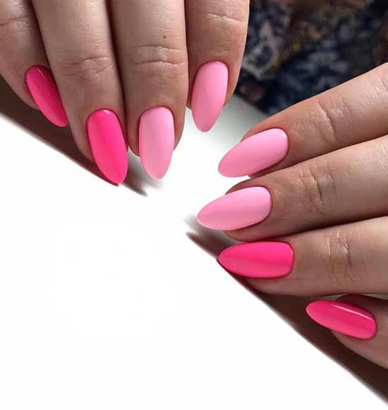 Beautiful combination of shades in manicure