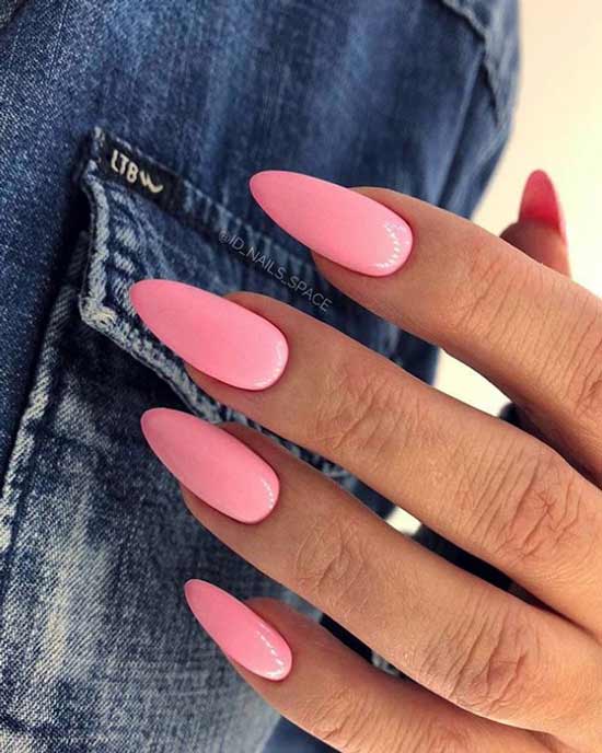 Beautiful pink manicure