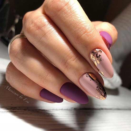 Manicure with shiny decor