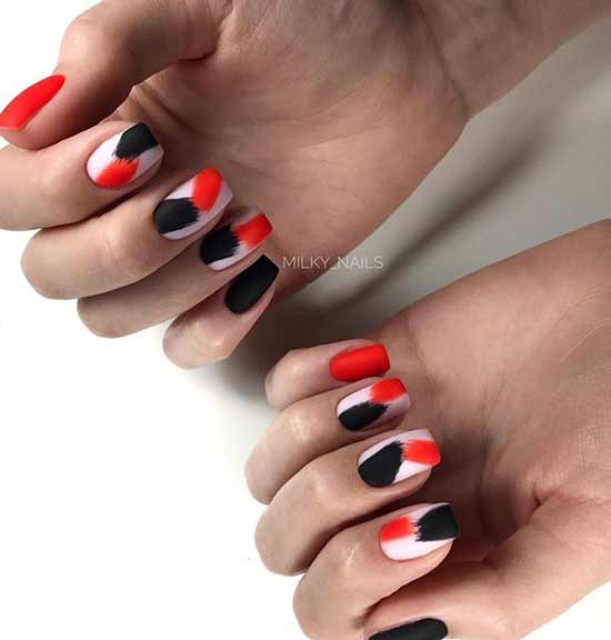 Black with red design