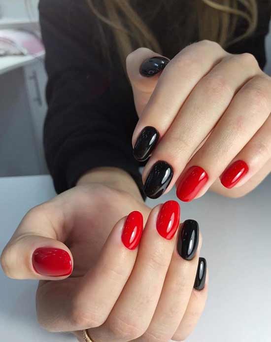 Beautiful two-tone manicure