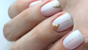 Wedding manicure for short nails