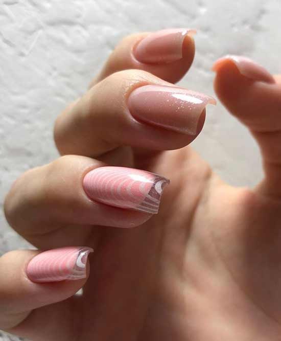 Translucent bridal nail art