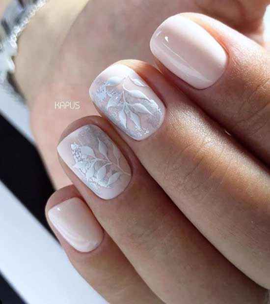 Conceptions d'ongles courts de mariage