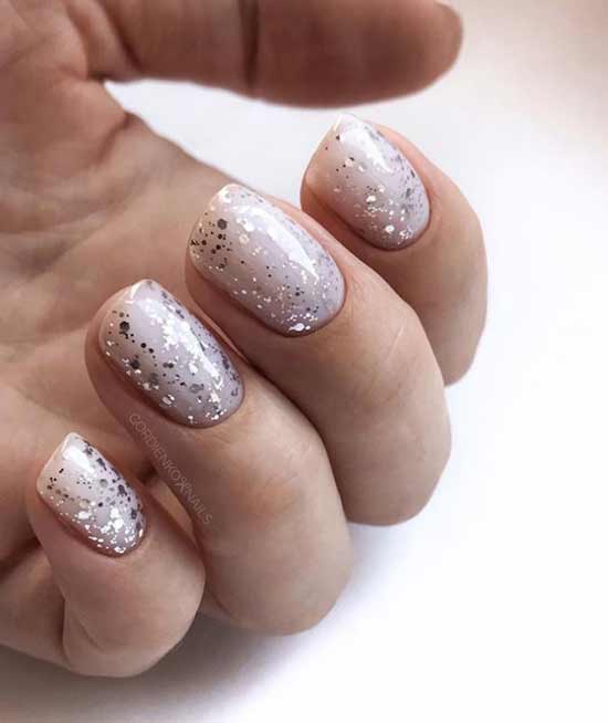 Light glossy manicure