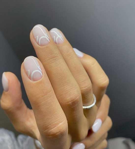 Translucent wedding manicure