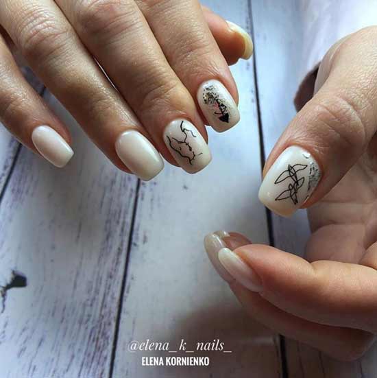 Wedding-themed manicure