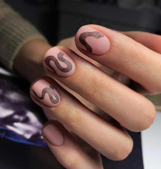 Beautiful matte manicure