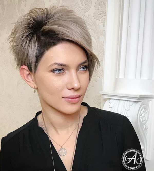 Short asymmetrical haircut