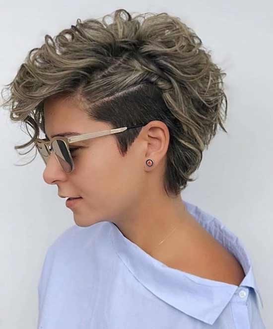 Asymétrie pour les cheveux bouclés