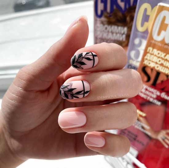 Geometry short nails design