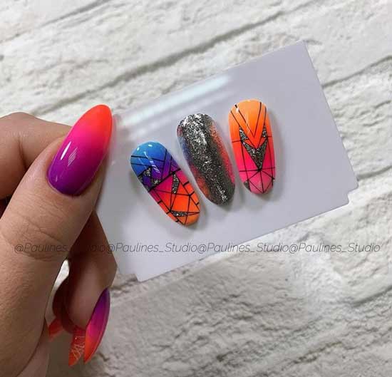 Bright gradient on nails